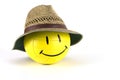 Smiley Faced Volleyball With Straw Hat