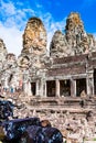 Smiley Faces of Bayon Temple(Angkor Wat) Royalty Free Stock Photo