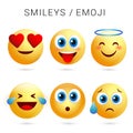 Smiley faces or emoji with vector file.