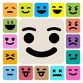 Smiley faces icons set Royalty Free Stock Photo