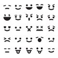 Smiley faces icons set Royalty Free Stock Photo