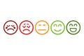 Smiley Faces Rating Icons. Customer Review, Rating, Like Concepts Royalty Free Stock Photo