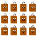 Smiley Faces on Shopping Bags Royalty Free Stock Photo