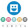 Smiley flat round icons