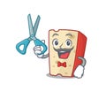 Smiley Funny Barber dutch cheese cartoon character design style