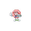 Smiley gamer chinese square feng sui cartoon mascot style