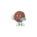 Smiley gamer chocolate praline ball cartoon mascot style