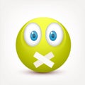 Smiley, green face with emotions.Realistic emoji. Sad or happy,angry emoticon mood.Cartoon character.Vector illustration Royalty Free Stock Photo