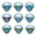 Smiley grey aliens