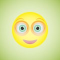 Smiley with an happy emotion. Vector illustration Royalty Free Stock Photo