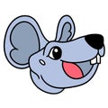 smiley happy faced mouse head emoticon doodle icon image kawaii