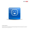 smiley icon, Face icon - 3d Blue Button Royalty Free Stock Photo