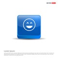smiley icon, Face icon - 3d Blue Button Royalty Free Stock Photo