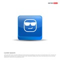 smiley icon, Face icon - 3d Blue Button Royalty Free Stock Photo