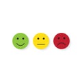 Smiley icons. Emotions. Vector illustration. Royalty Free Stock Photo