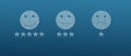 Smiley icons and quality stars from the web