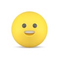 Smiley laughing yellow emoji emoticon happy head character 3d icon realistic vector illustration