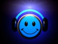 Smiley listening music