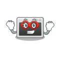 Smiley mascot of command window dressed as a Super hero Royalty Free Stock Photo