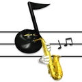 Smiley Music Note - Sax 1