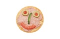 Smiley pate and biscuit face Royalty Free Stock Photo