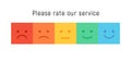 Smiley rate scale emotion emoji icon. Feedback rate survey emoticon satisfaction meter.