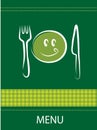 Smiley restaurant menu design Royalty Free Stock Photo