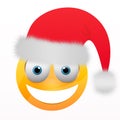 Smiley with santa hat Royalty Free Stock Photo