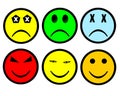 Smiley set Royalty Free Stock Photo
