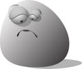 Smiley stone / stone is sad, sadness / Royalty Free Stock Photo
