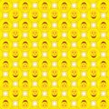 Smiley Sunshine Sun Faces Funny Pattern Background