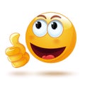 Emoticon showing thumb up