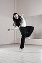 Smiley woman in dance Royalty Free Stock Photo