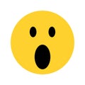 Smiley yellow face emoji on white background