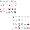 Smileys emoticons vector set