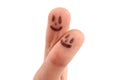 Smileys on fingertips