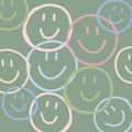 Smileys funny abstract background