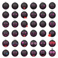 Smileys funny funny black vector fps 10 set