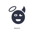 smileys icon on white background. Simple element illustration from ethics concept