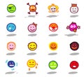 smileys icons set Royalty Free Stock Photo