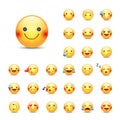 Smileys vector icon set. Emoticons pack.