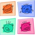 Smilie icons Royalty Free Stock Photo