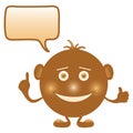 Smilie round brown Royalty Free Stock Photo