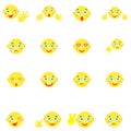 Smilies with different emotions and gestures.