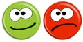 Smilies - positive and negative Royalty Free Stock Photo