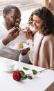 Smiling African American couple enjoying the date