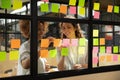 Smiling african american scrum mater working with colleague. Royalty Free Stock Photo