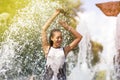 Smiling African American Teenage Girl with Dreadlocks and Sunglasses Having Fun Royalty Free Stock Photo