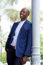 Smiling african businessman outside Royalty Free Stock Photo