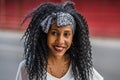 Smiling Afro girl as seen in Havana, Cuba Royalty Free Stock Photo